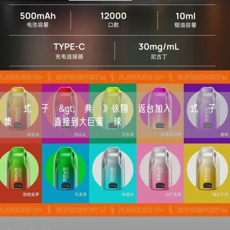 拋棄式電子煙>經典賽》徐翔聖返台加入拋棄式電子煙隊集訓 從機場直接到大巨蛋練球